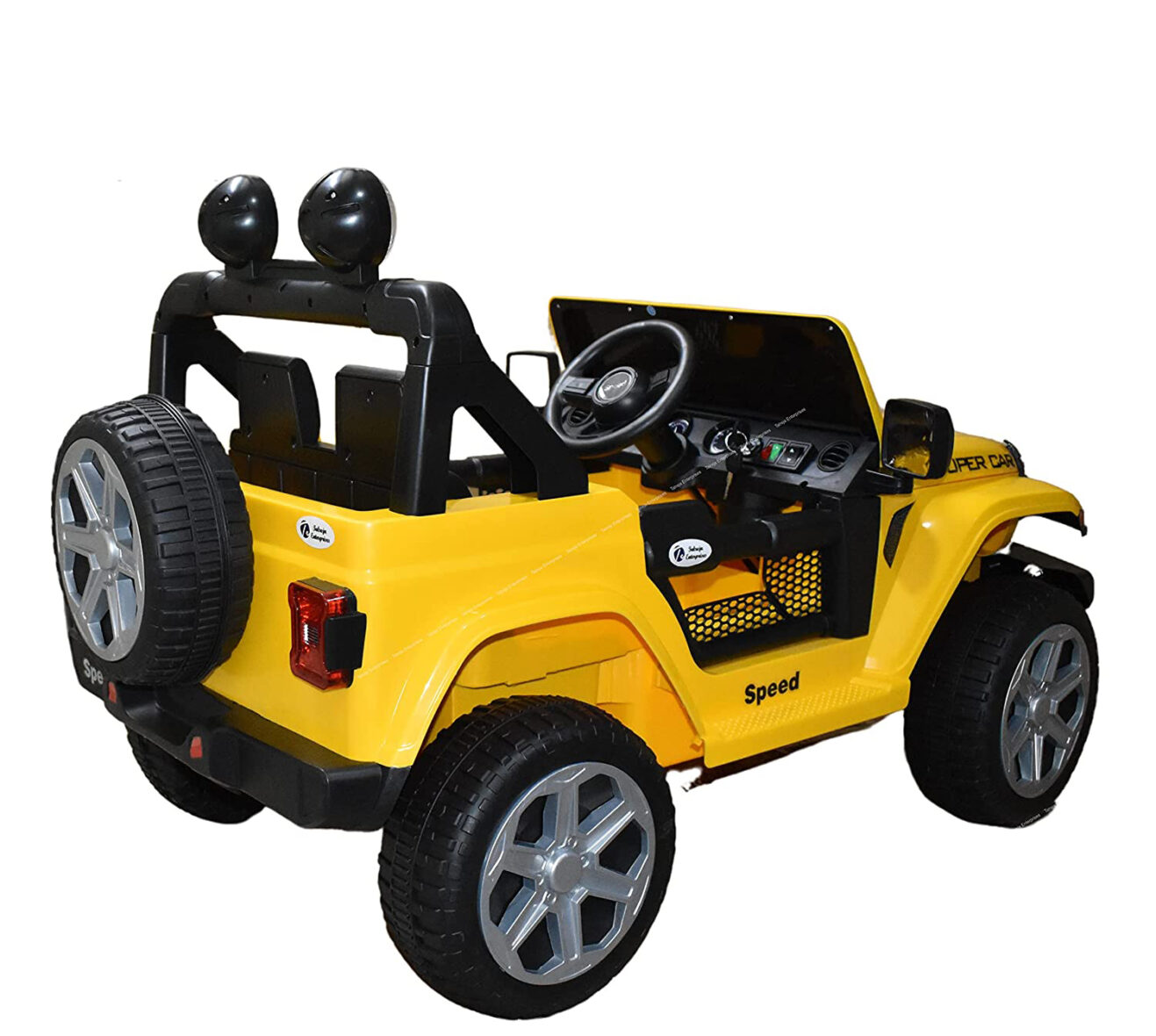 U Smile Ride on Jeep FT-938, Double Battery and Double Motor – Rechargeable (Yellow)