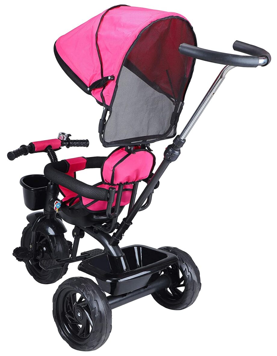 Toyzoy Maple Pro Max Kids|Baby Trike|Tricycle with Canopy for Kids|Boys|Girls Age Group 2 to 5 Years, TZ-532 (Pink)