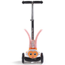 U Smile Kick Scooter with 4 Level Height Adjustment - LED Light and Music - Orange