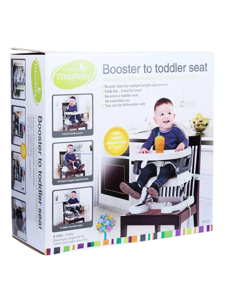 Mastela Booster seat Fold Up Adjustable Chair Grey 6M to 48M