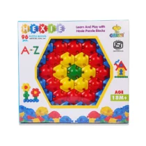 Hexie Puzzle Blocks 96 Pcs, Multicolor