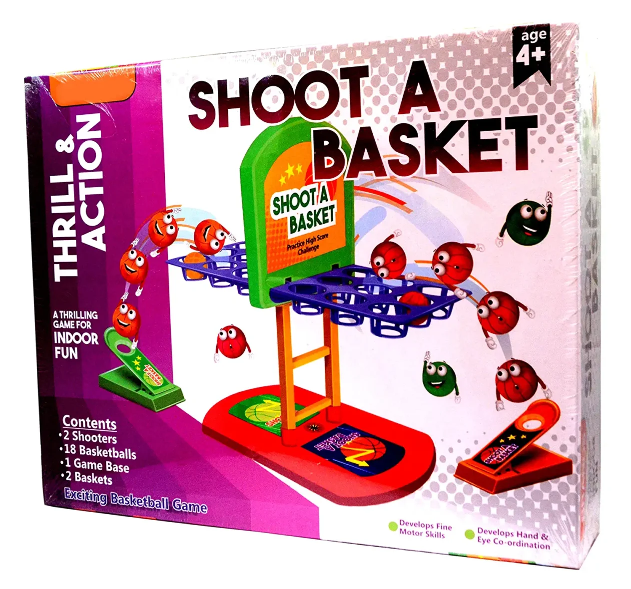 Thrill & Action Shoot A Basket Game for Kids. | Very EXCITING Basketball Game. | Perfect Game for Indoor and Outdoor. (Multicolor)