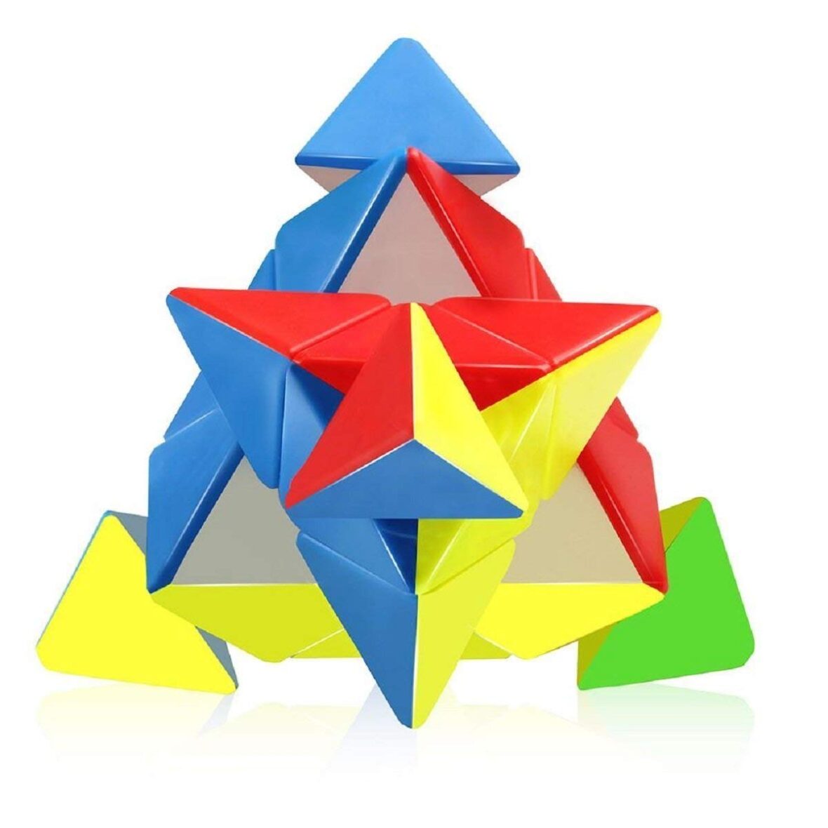 Jiehui Pyramid Cube 3×3 High Speed Stickerless Triangle Pyraminx Puzzle Cube (Kingsmen Line)