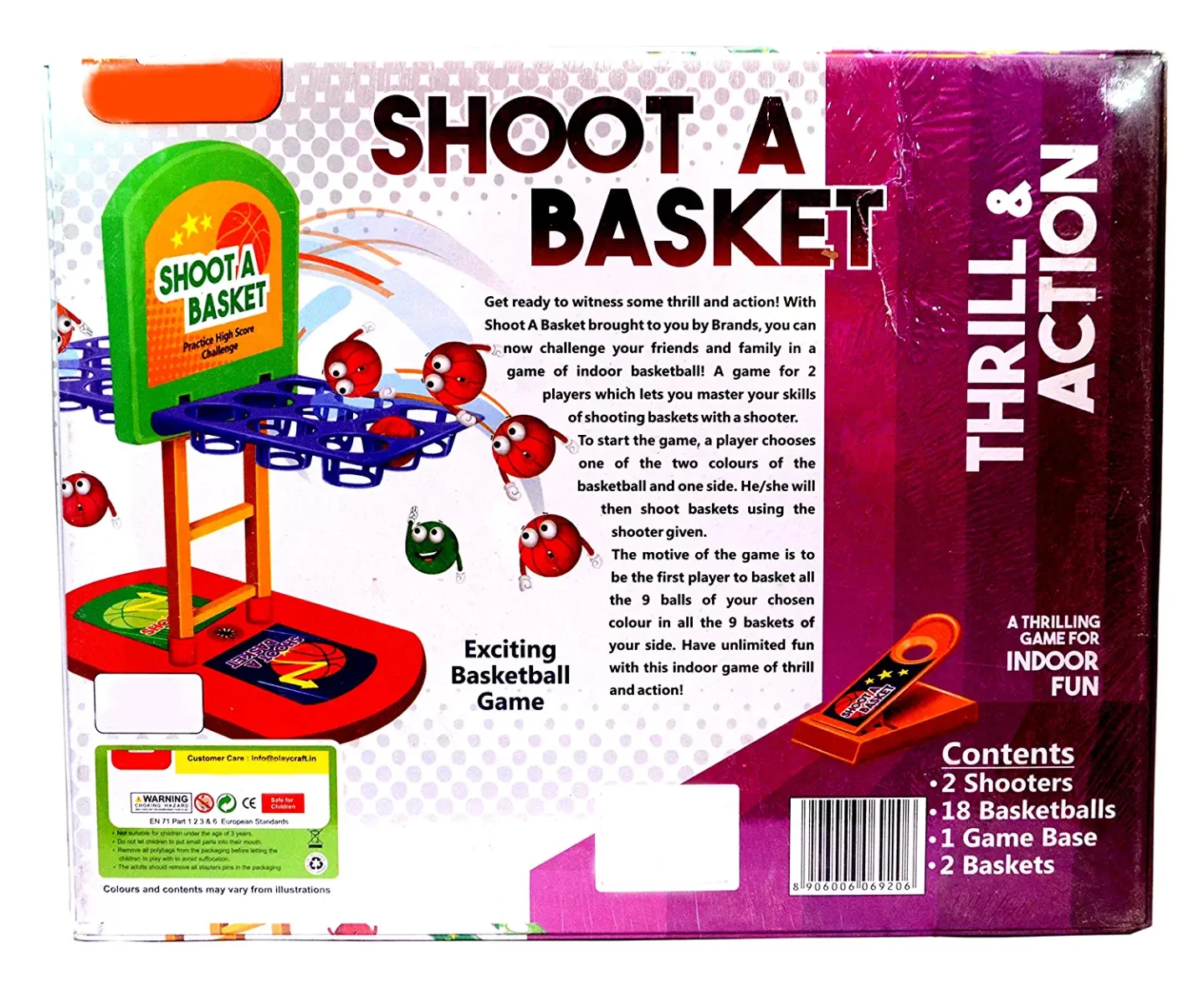 Thrill & Action Shoot A Basket Game for Kids. | Very EXCITING Basketball Game. | Perfect Game for Indoor and Outdoor. (Multicolor)
