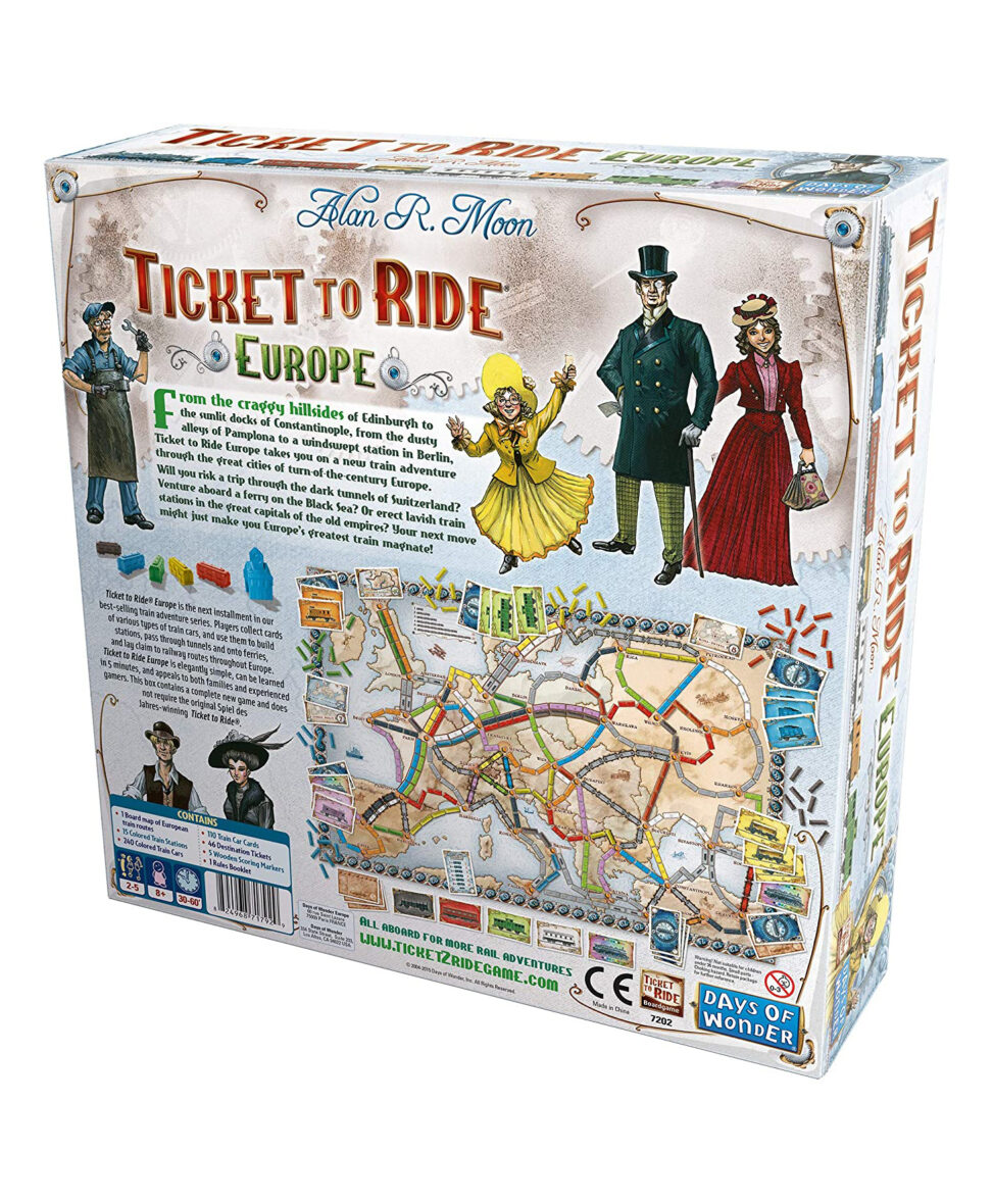 Yamama Ticket to Ride Europe Board Game – Multicolor