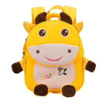 U Smile Cute Cattle Design Bag for Pre-Schoolers Kids, Water Resistant Mini Backpack for Kids, Lightweight Small Size Bag for Play School & Nursery Kids, Picnic Bag, Travel, Yellow, 1-4 Years (Copy)