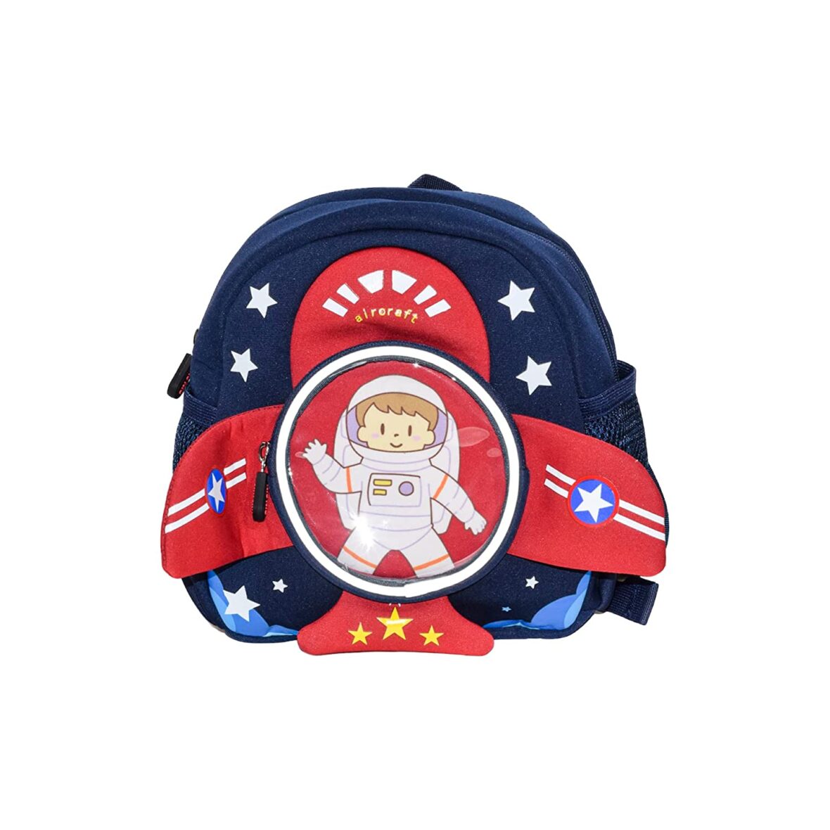 U Smile Space Design Bag for Pre-Schoolers Kids, Water Resistant Mini Backpack for Kids, Lightweight Small Size Bag for Play School & Nursery Kids, Picnic Bag, Travel, Dark Blue, 1-4 Years