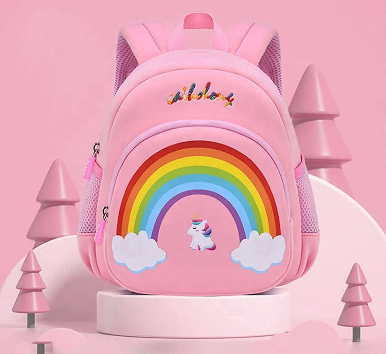 U smile Toddler Backpack, My Dreamy Unicorn, Baby Boys Girls Kindergarten Pre School Bag for Toddlers Age 2 to 5 Years, Purple 2 7