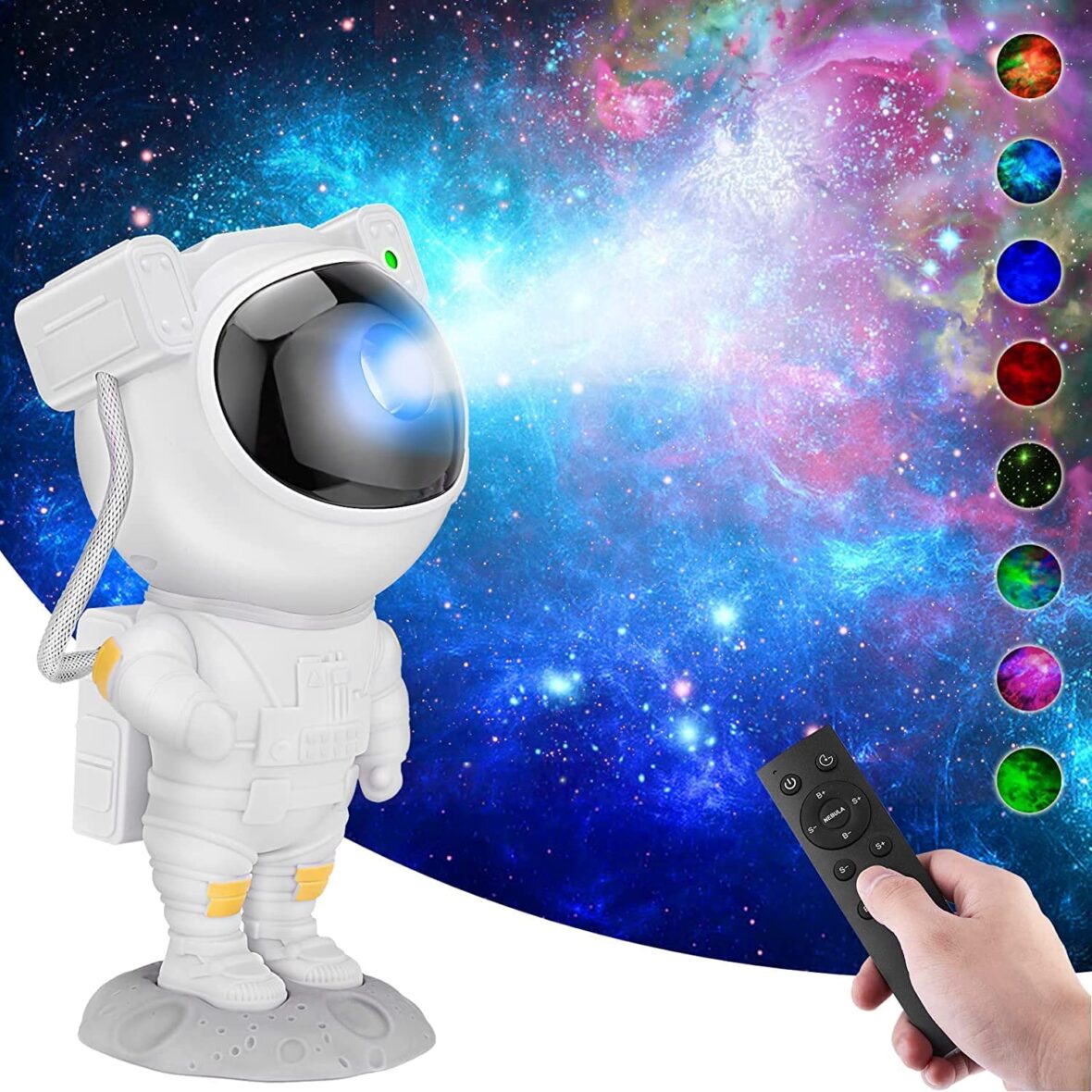 U Smile Astronaut Star Projector Galaxy Projector with Remote Control – 360° Adjustable Timer Kids Astronaut Nebula Night Light, for Baby Adults Bedroom, Gaming Room, Home and Party