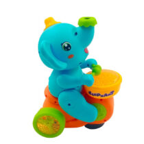Elephant Musician Toy for Kids with Music and Flashing Light Walking Drum Playing with 2 Lavitation Ball Electric Toys for Kids Cute Elephant Musical Toy